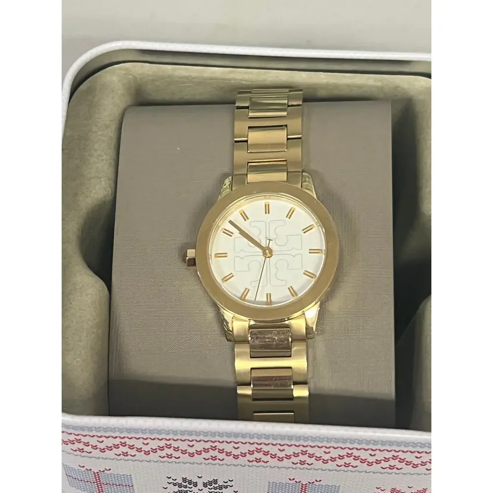 Tory Burch Gigi Gold Ladies Quartz Watch TBW2004, Ivory Dial